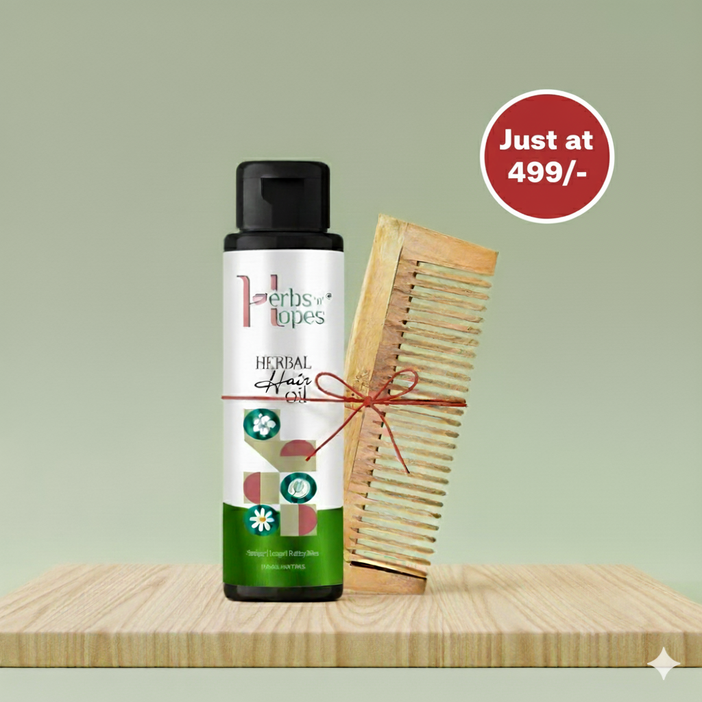 Combo’s Herbal Hair Oil, Neem Comb