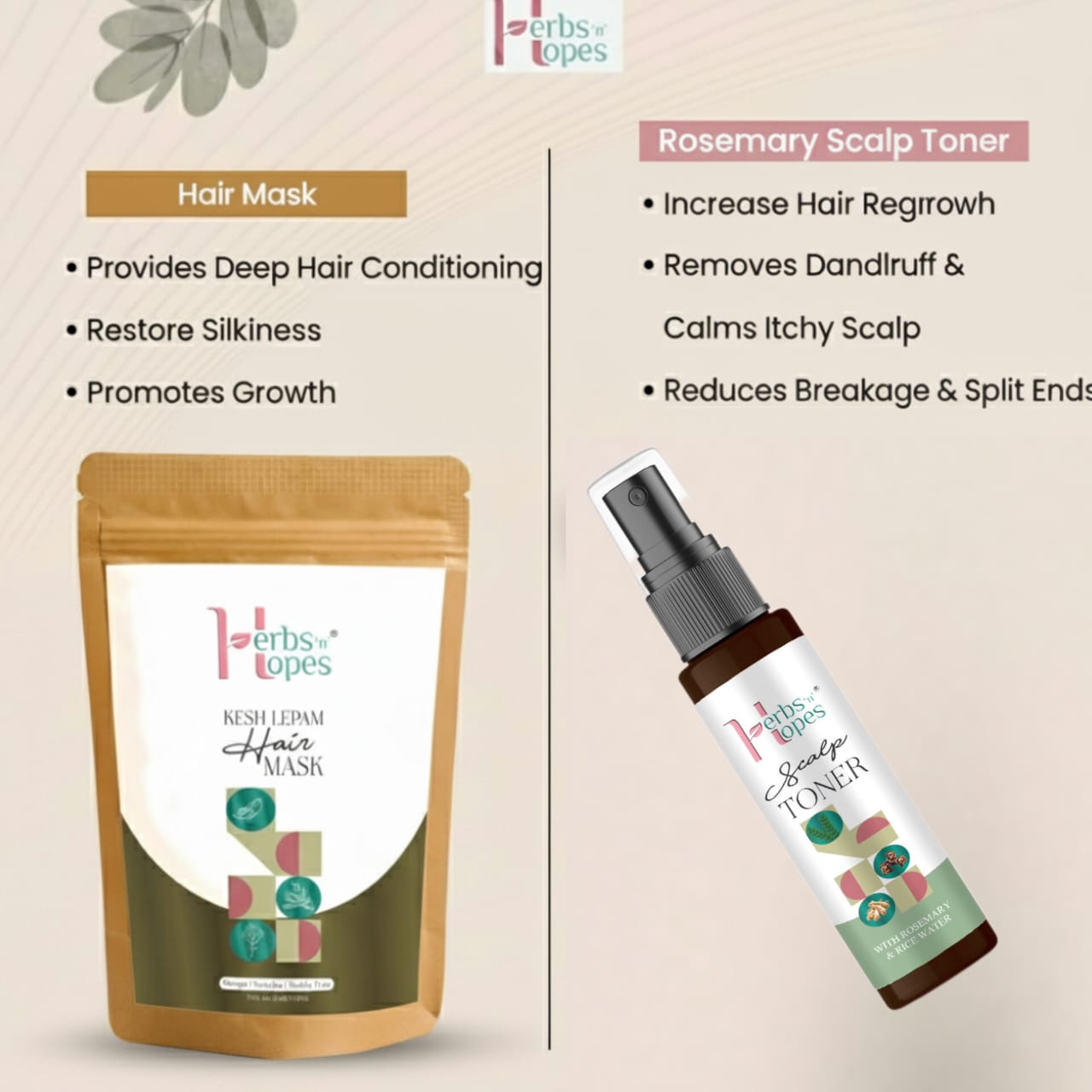 Combo’s Hair Mask, Rosemary Scalp Toner