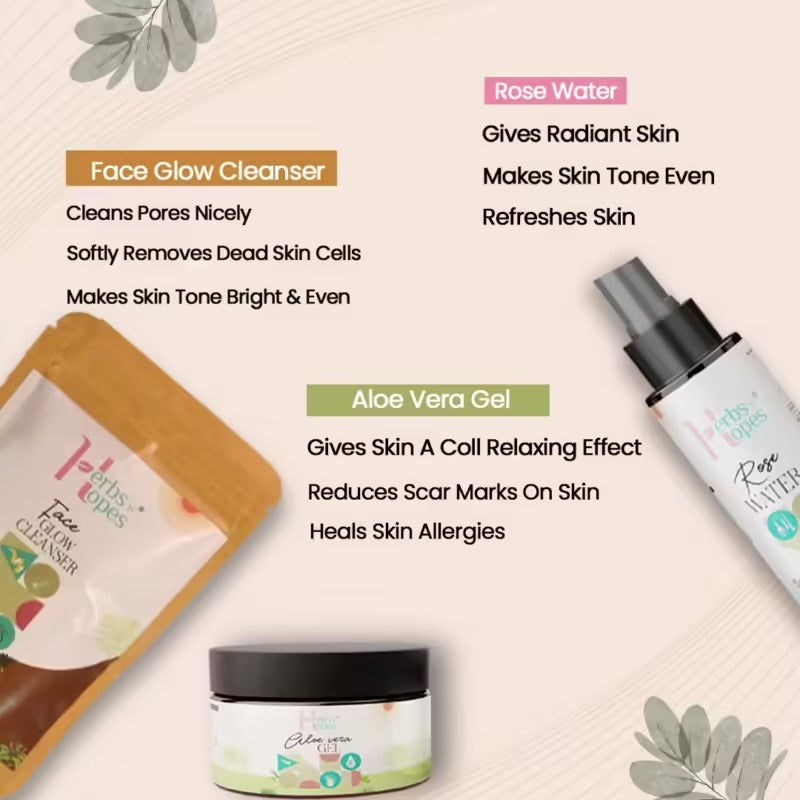 Combo’s Face Cleanser, Rose Water, Aloe Vera