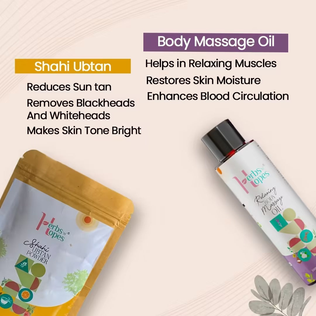 Combo’s Body Massage Oil, Bath & Body Ubtan